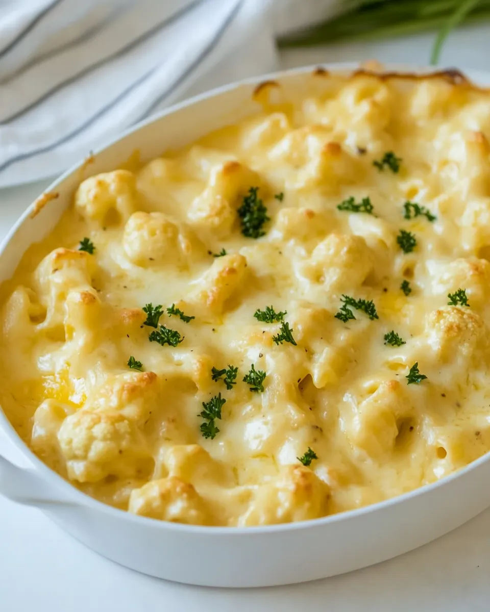Homemade Low-Carb Cauliflower Mac and Cheese recipe photo