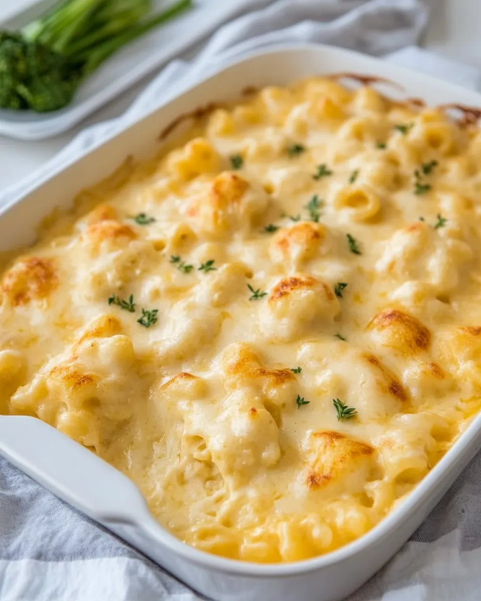 Savory Low-Carb Cauliflower Mac and Cheese shot
