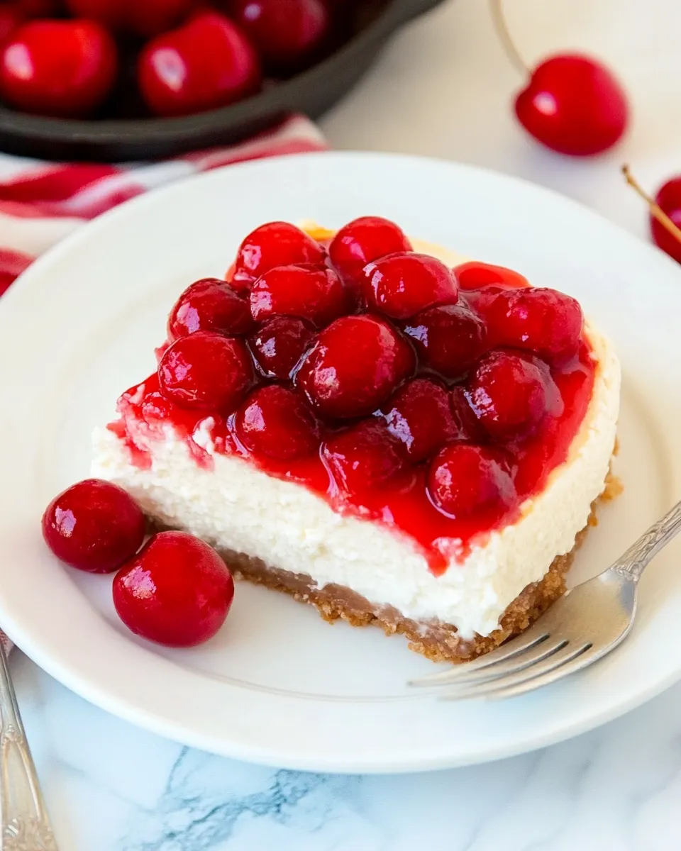 Delicious Low-Carb Cheesecake with Cherry Topping recipe image