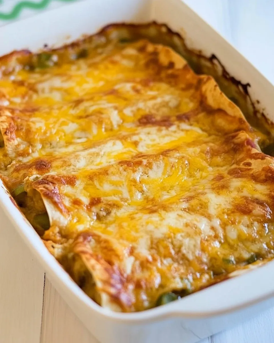 Easy Low-Carb Green Chile Chicken Enchiladas image