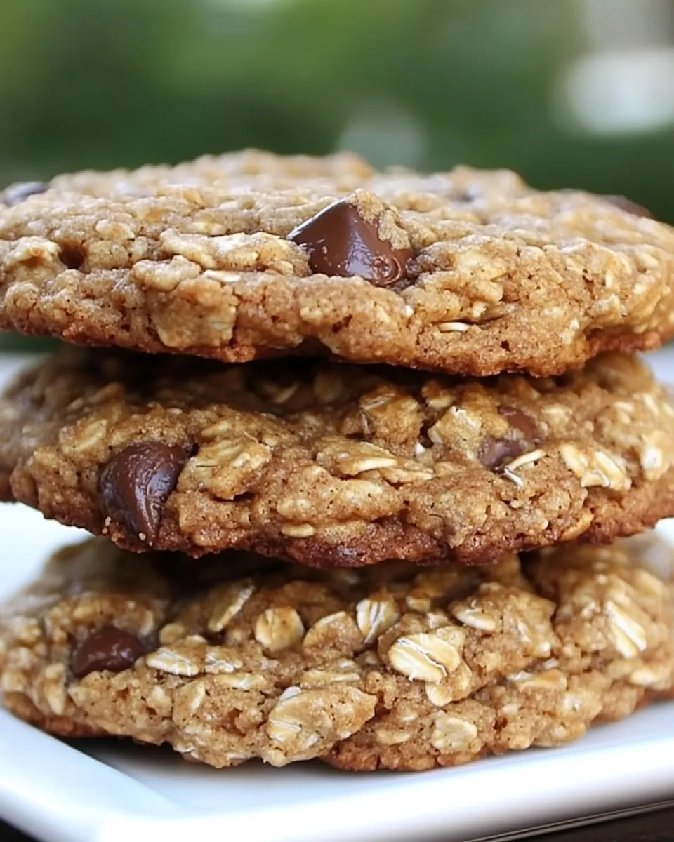 Easy Low Fat Oatmeal Chocolate Chip Cookies shot