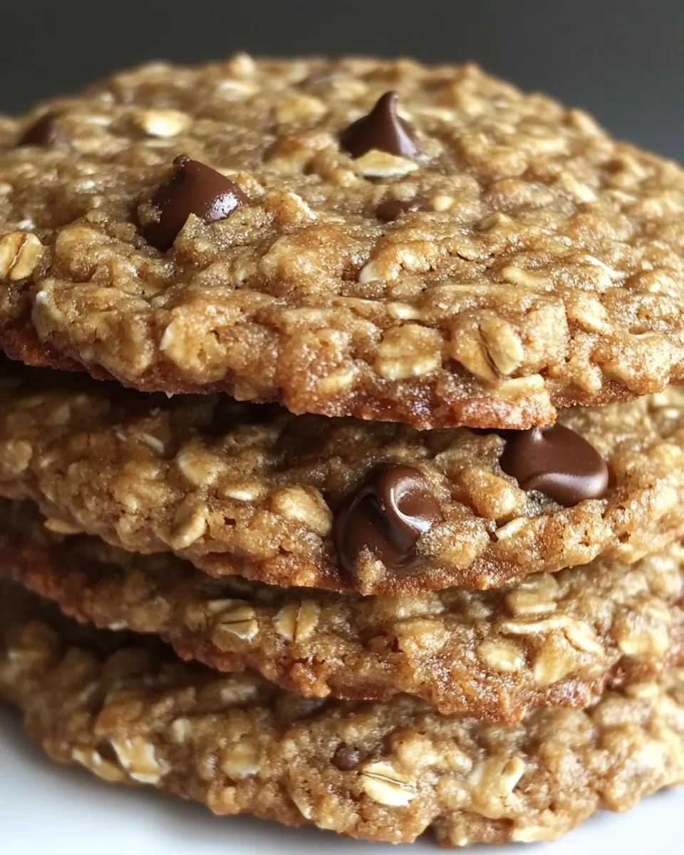 Delicious Low Fat Oatmeal Chocolate Chip Cookies recipe image