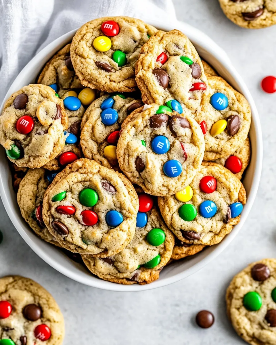 Classic M&M Cookies food shot