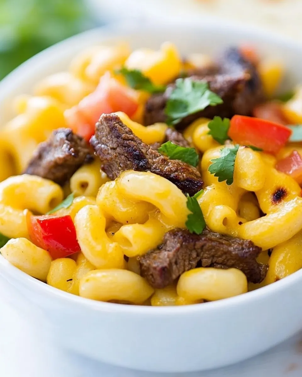 Classic Mac and Cheese Steak Fajitas image