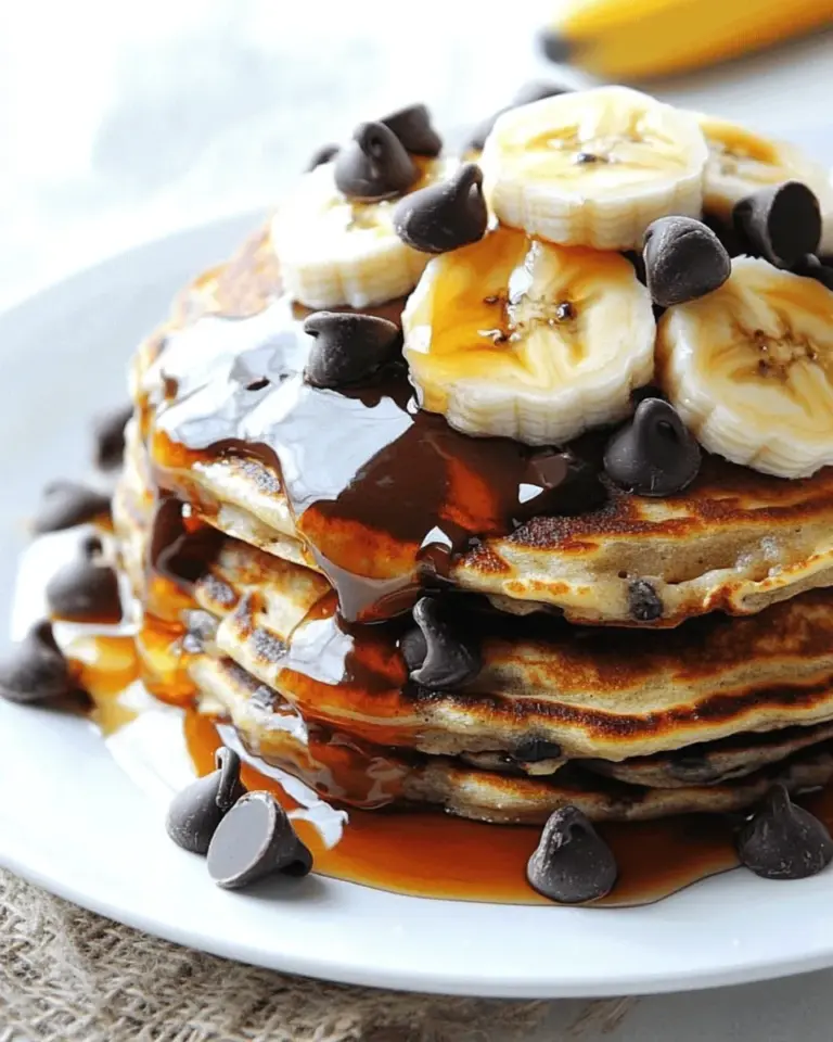 Homemade Malted Chocolate Chip Banana Pancakes photo