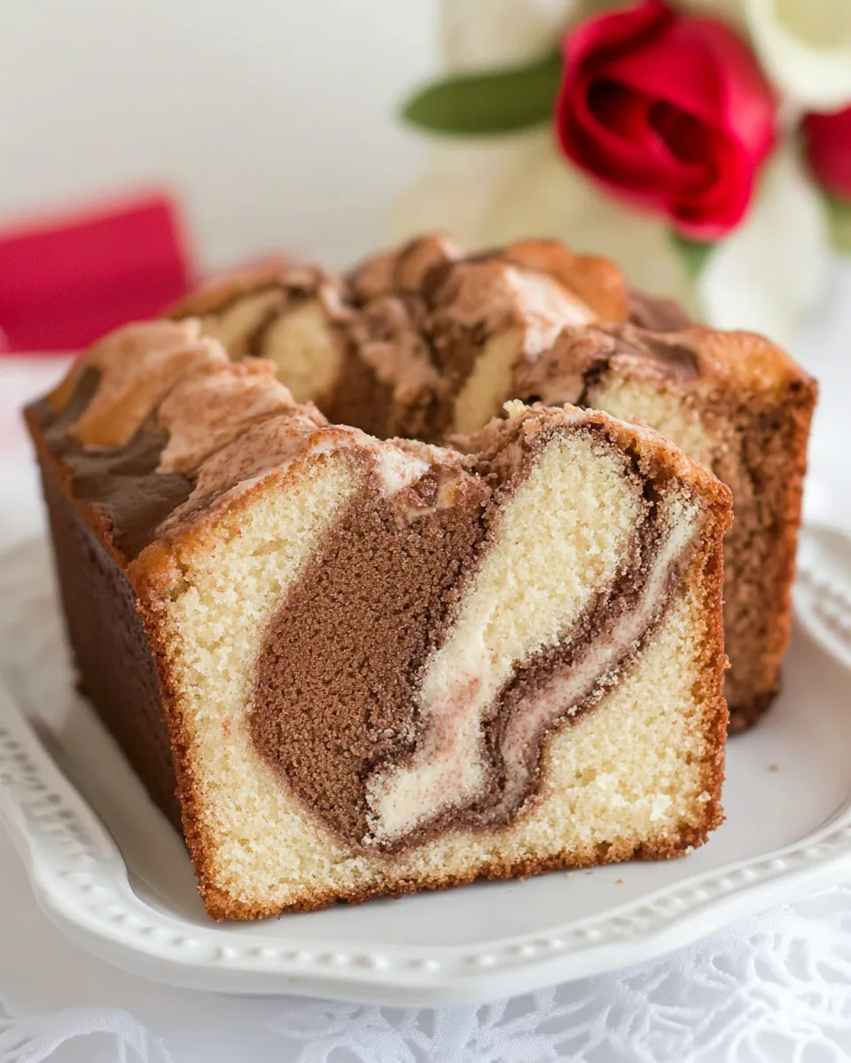 Homemade Marble Pound Cake photo