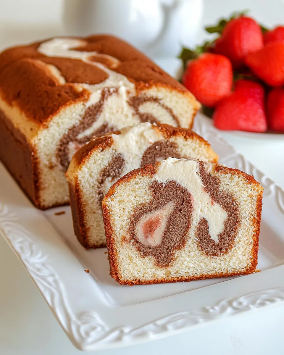 Delicious Marble Pound Cake shot