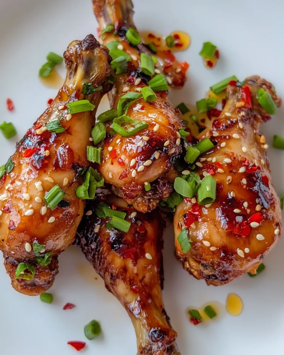 Savory Marinated ChickenDrumsticks with Honey, Garlic & Soy Sauce shot