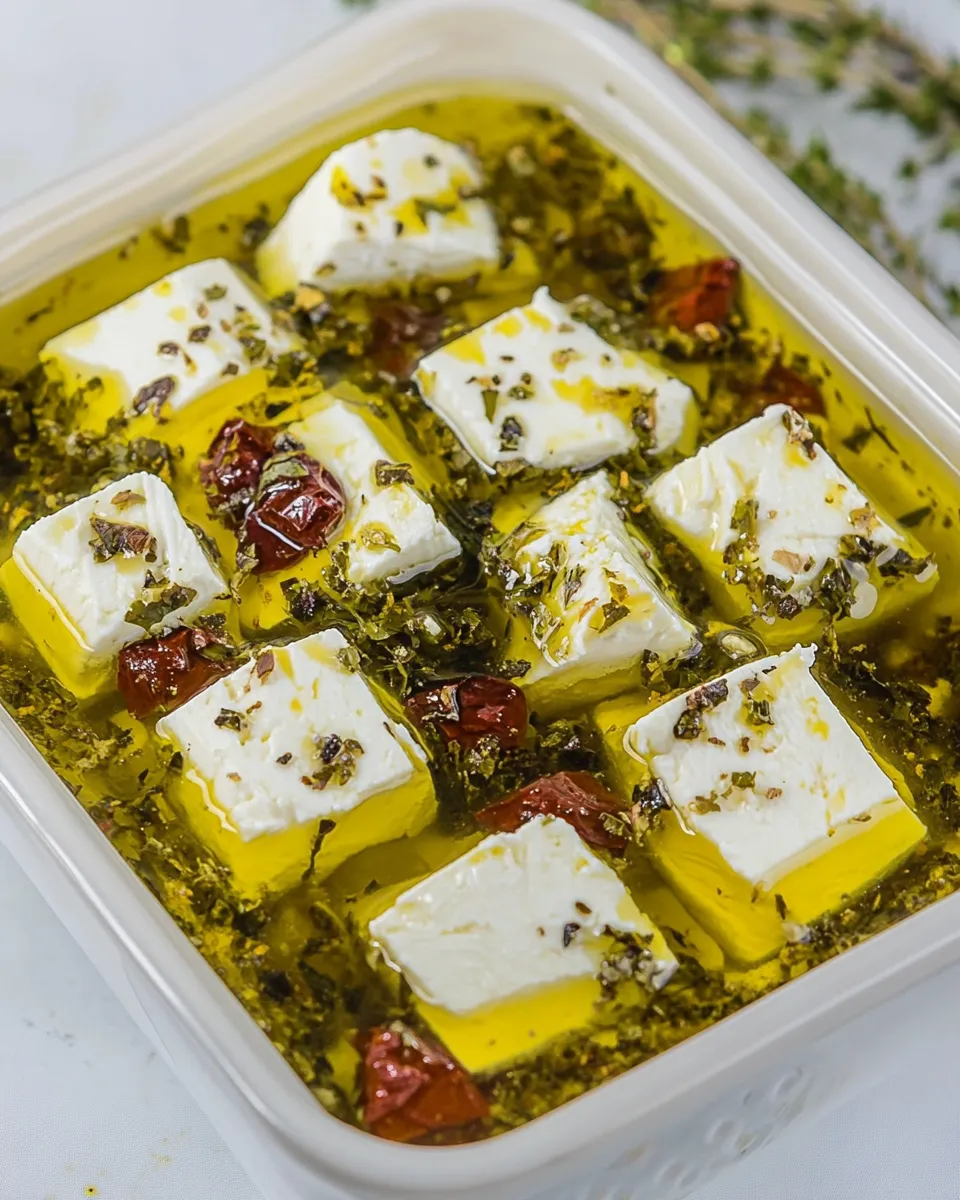 Homemade Marinated Feta photo