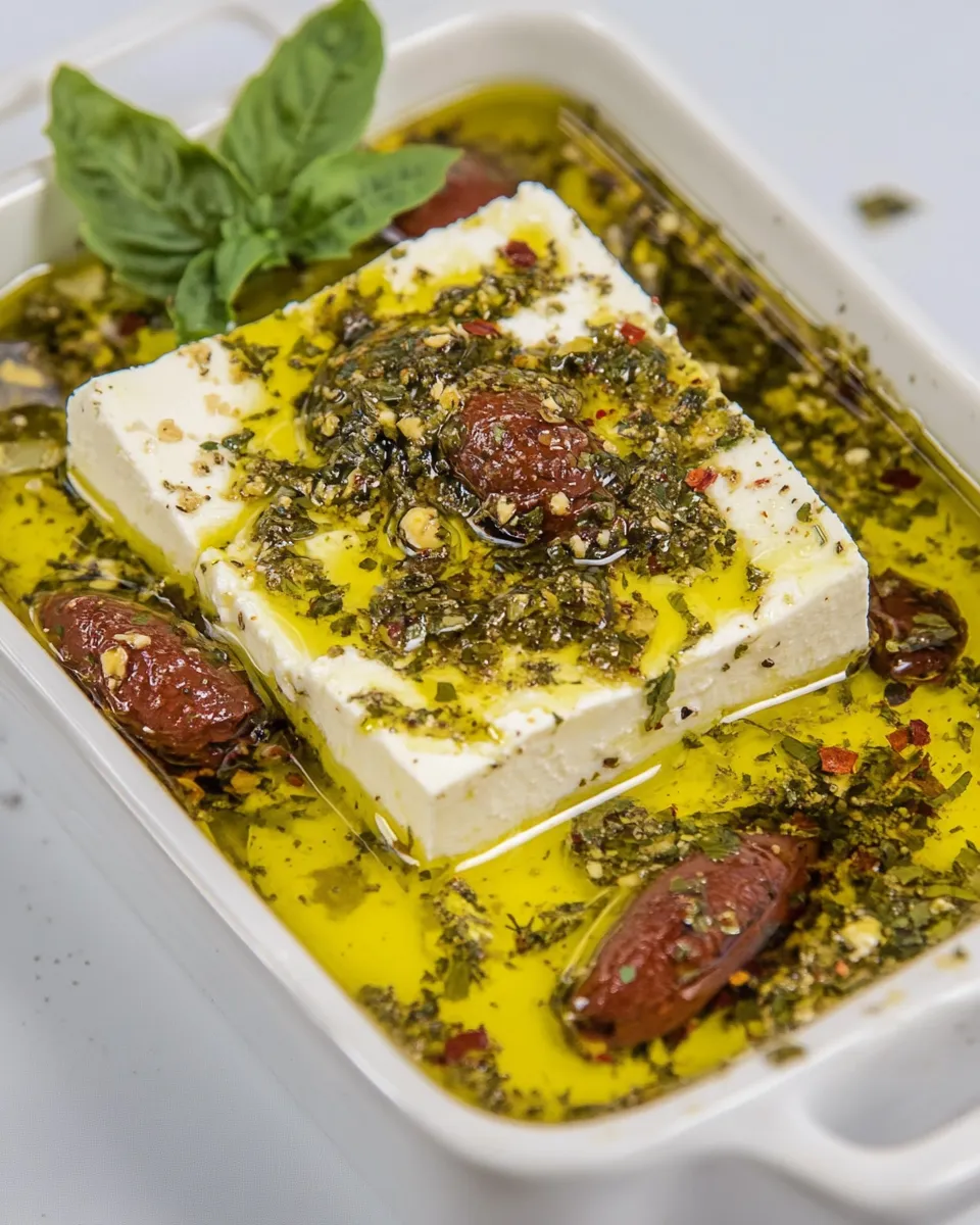 Easy Marinated Feta recipe photo