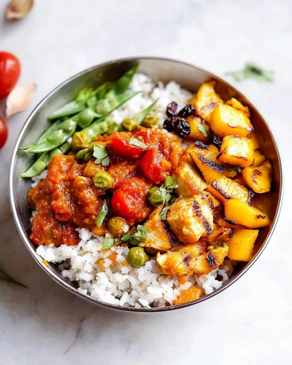 Easy Masala Turkey Buddha Bowl with 10-Minute Mango & Golden Raisin Chutney picture