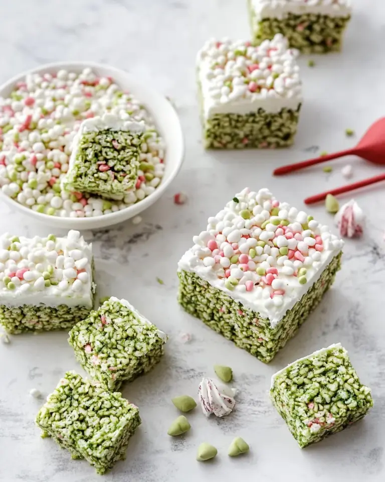 Homemade Matcha Rice Crispy Treats photo