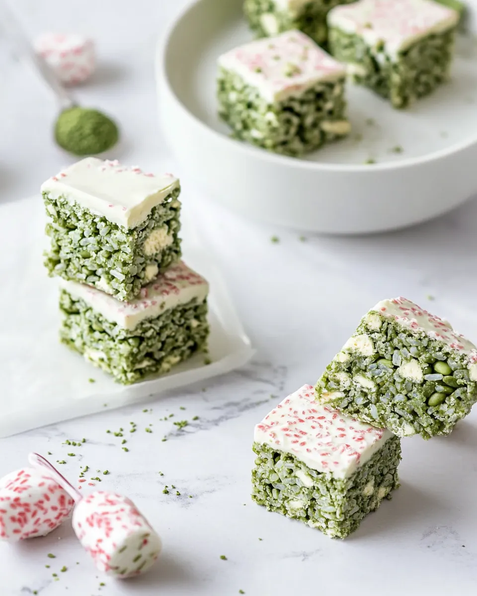 Easy Matcha Rice Crispy Treats recipe photo