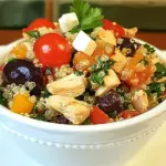 Homemade Mediterranean Chicken Quinoa Salad photo
