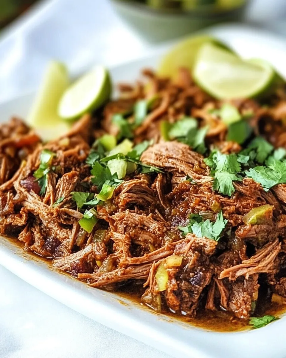 Easy Mexican Shredded Beef Recipe shot