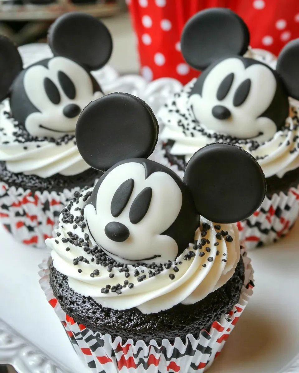 Delicious Mickey Mouse Cupcakes image