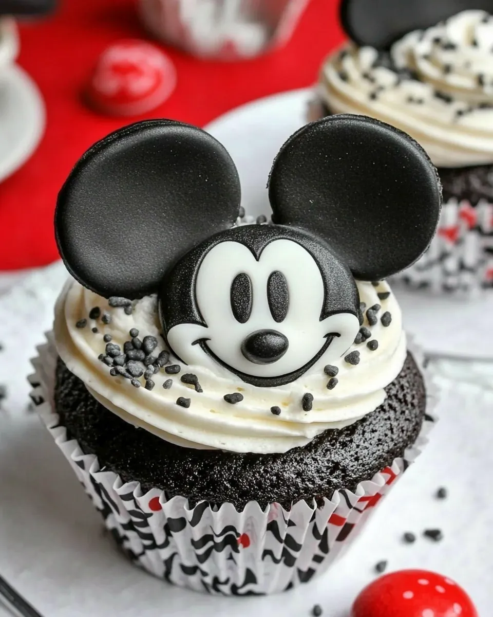 Homemade Mickey Mouse Cupcakes recipe photo