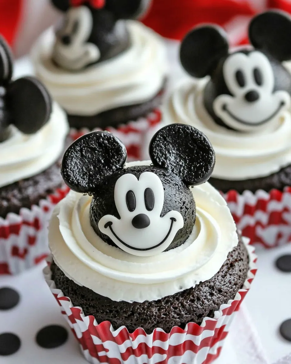 Classic Mickey Mouse Cupcakes shot