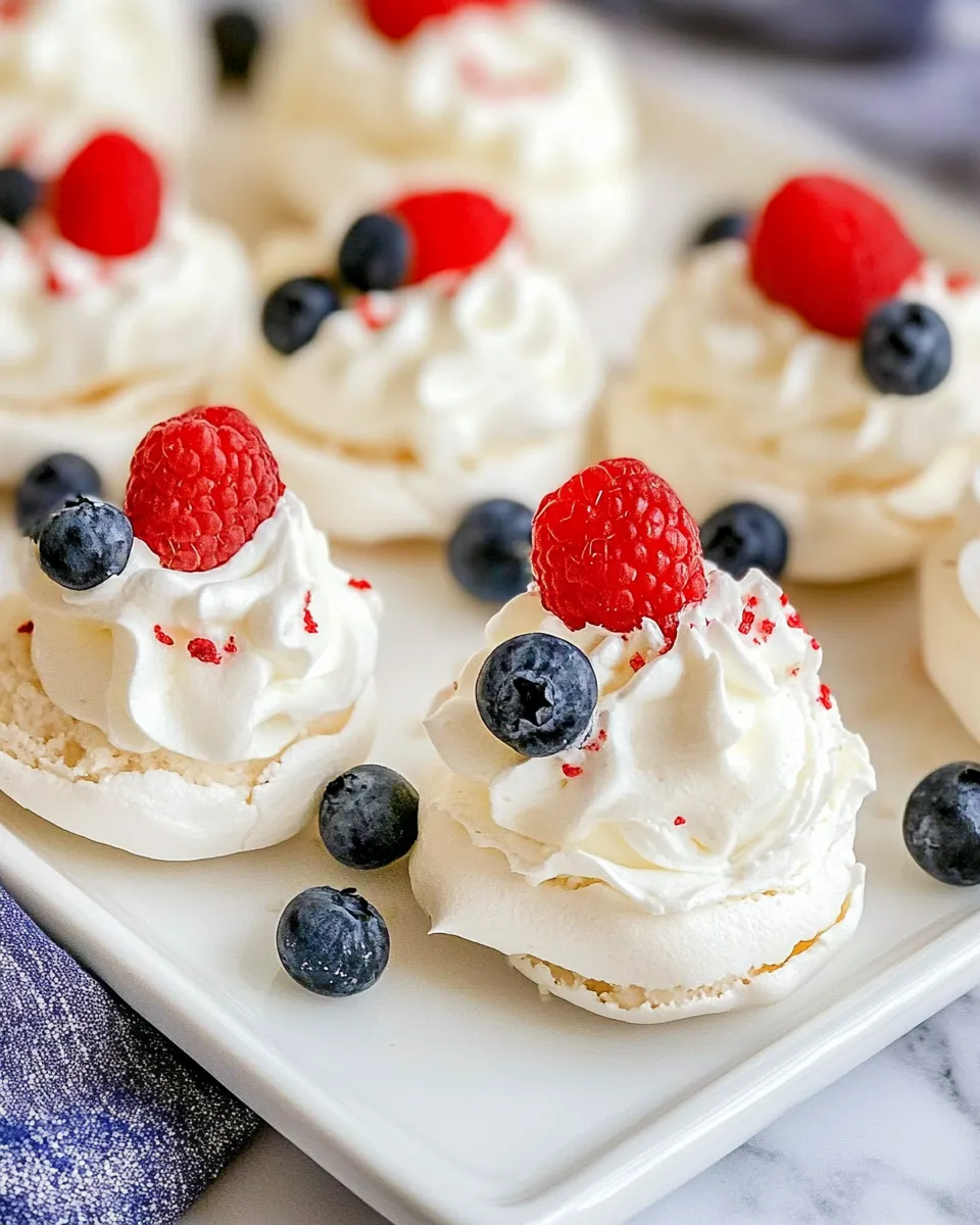 Delicious Mini Pavlovas shot