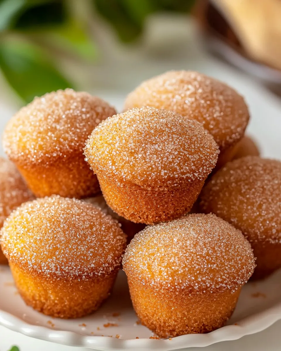 Tasty Mini cinnamon muffins food shot