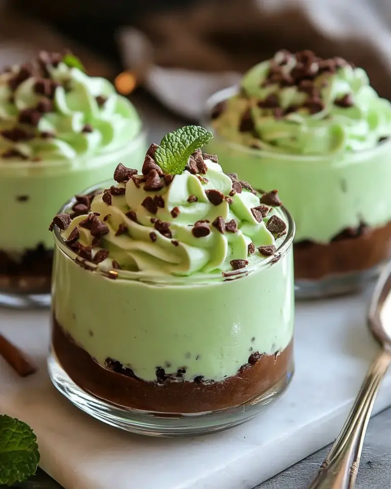 Homemade Mint Chip Cheesecake Mousse photo