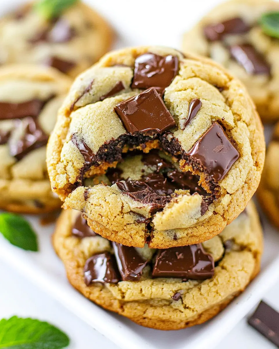 Delicious Mint Chocolate Chunk Cookies shot
