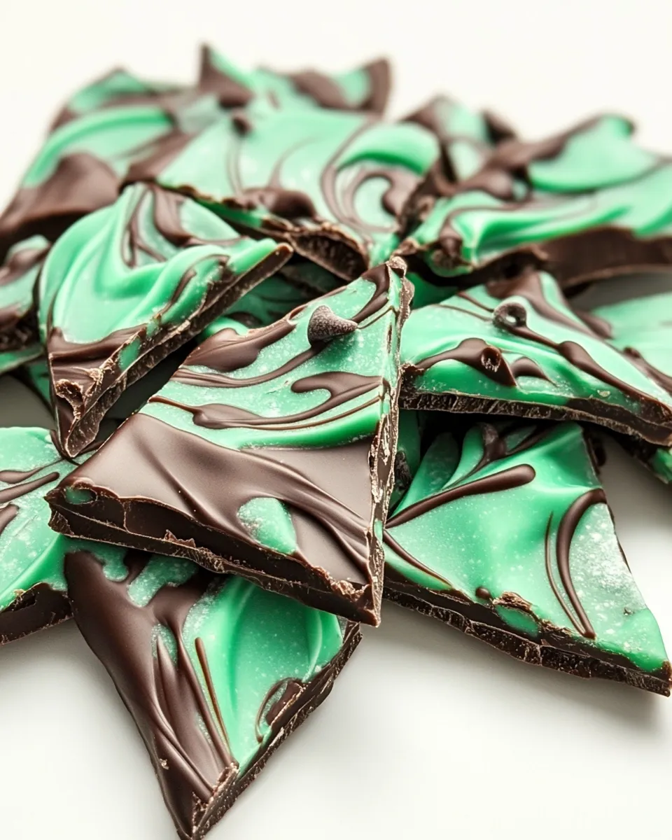 Easy Mint Chocolate Swirl Bark photo