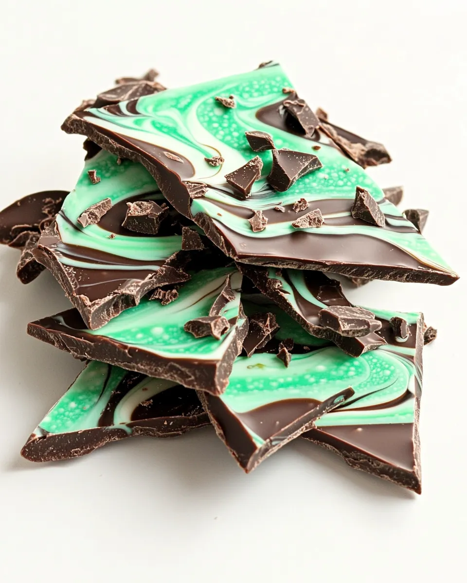Delicious Mint Chocolate Swirl Bark image