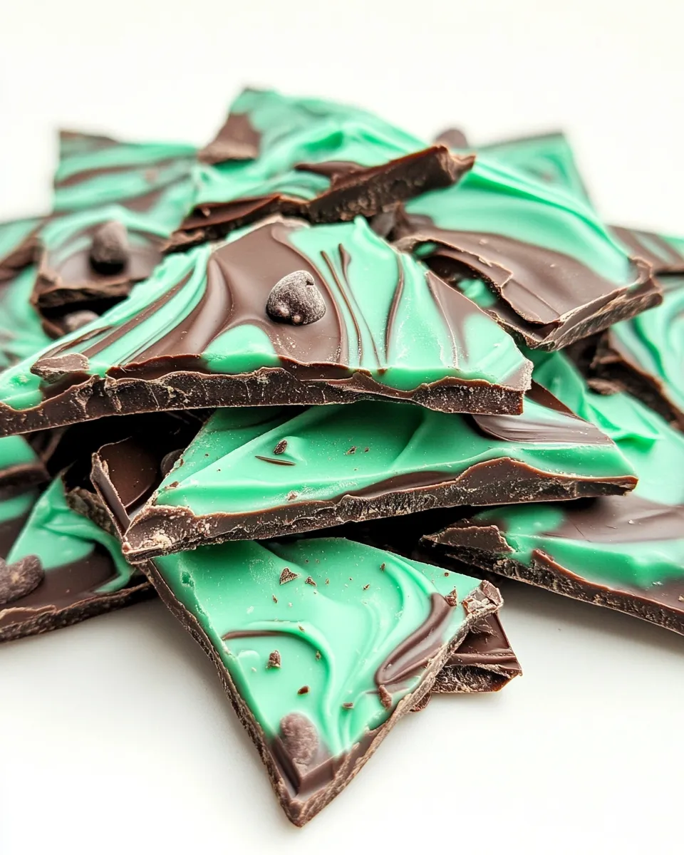 Homemade Mint Chocolate Swirl Bark recipe photo