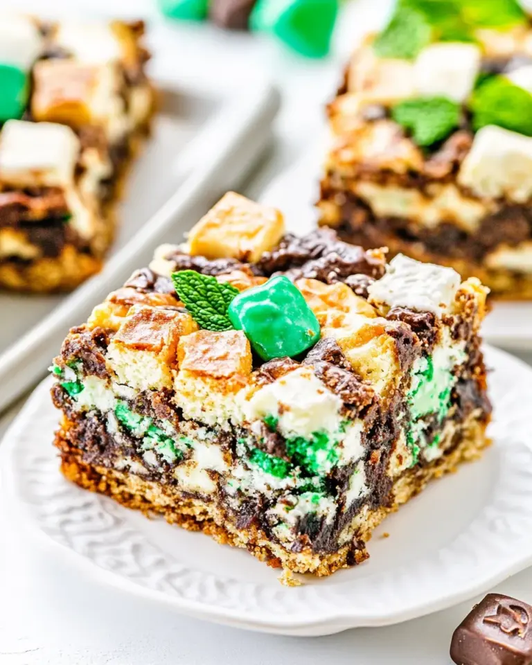 Homemade Mint Magic Bars photo