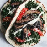 Easy Miso Grilled Portobello & Kale Caesar Pitas photo