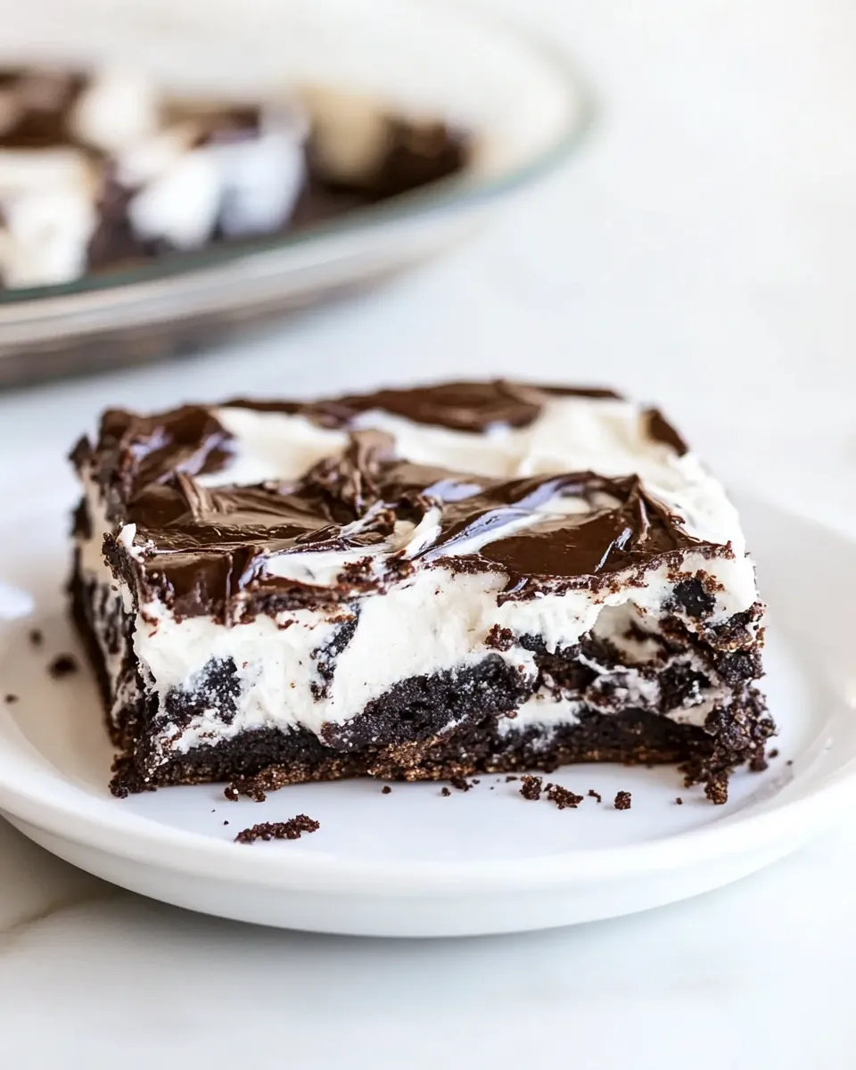 Homemade Mississippi Mud Pie Bars photo