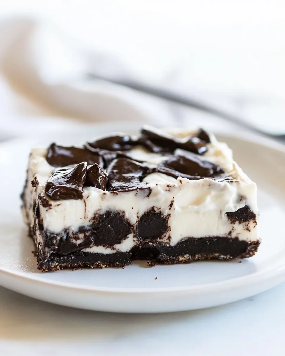 Delicious Mississippi Mud Pie Bars shot