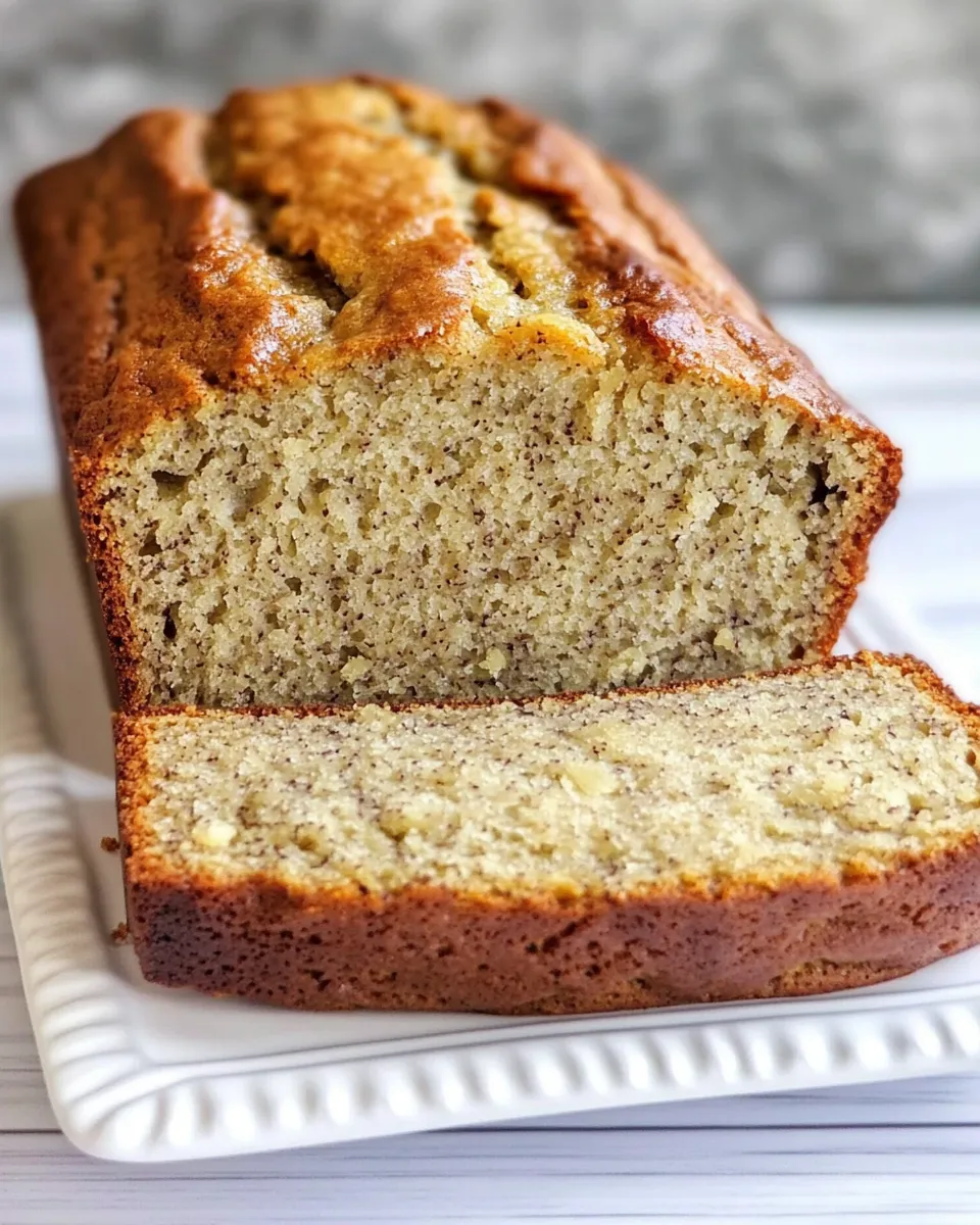 Easy Moist Banana Bread Recipe shot