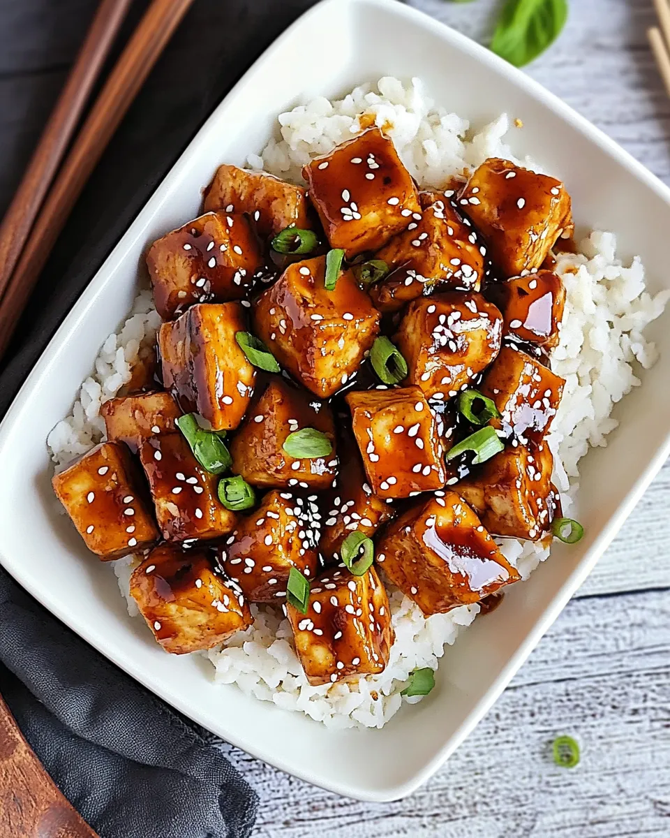 Delicious Mongolian Tofu shot