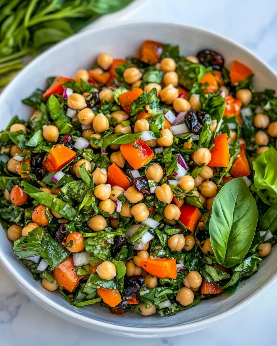Sweet Moroccan Chickpea Salad shot