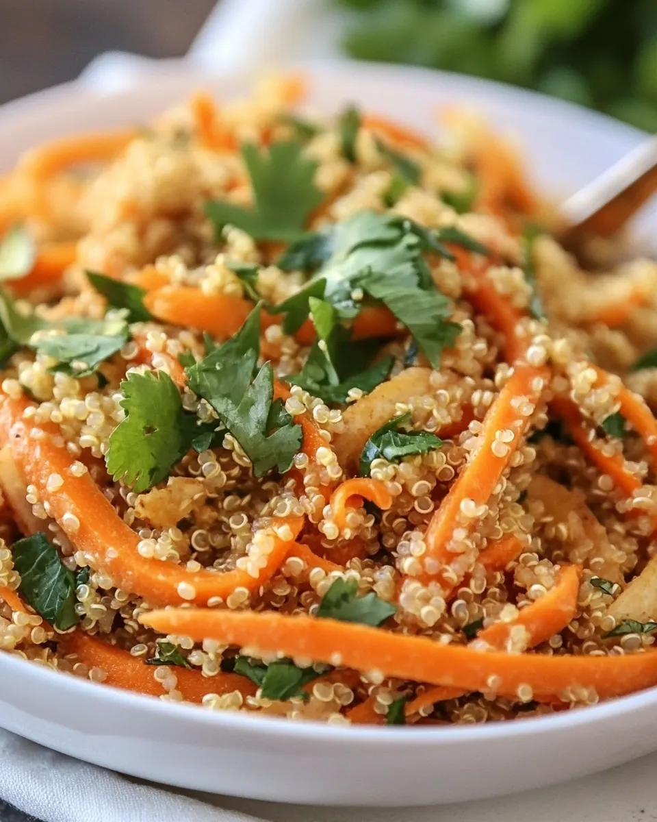 Healthy Moroccan Quinoa and Carrot Salad shot