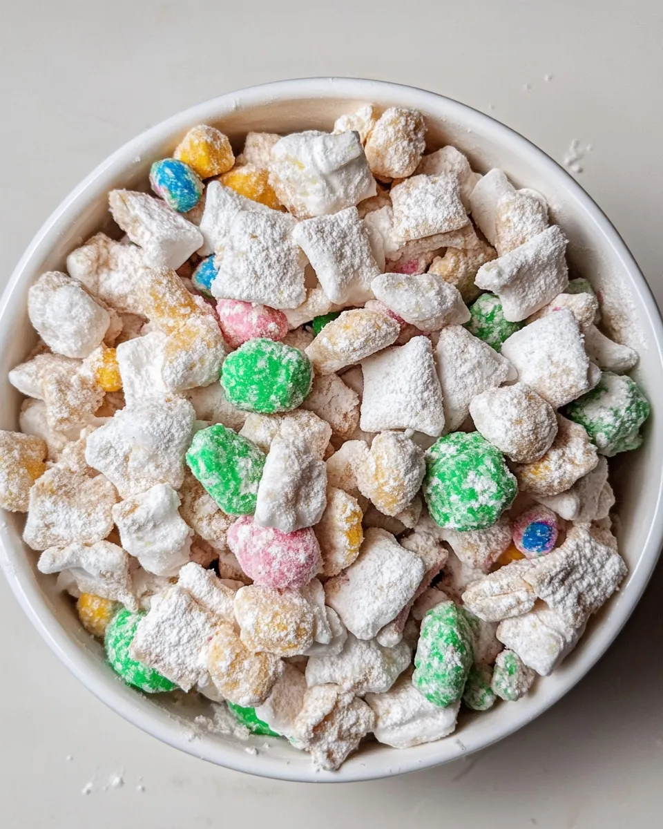 Homemade Muddy Buddies food shot