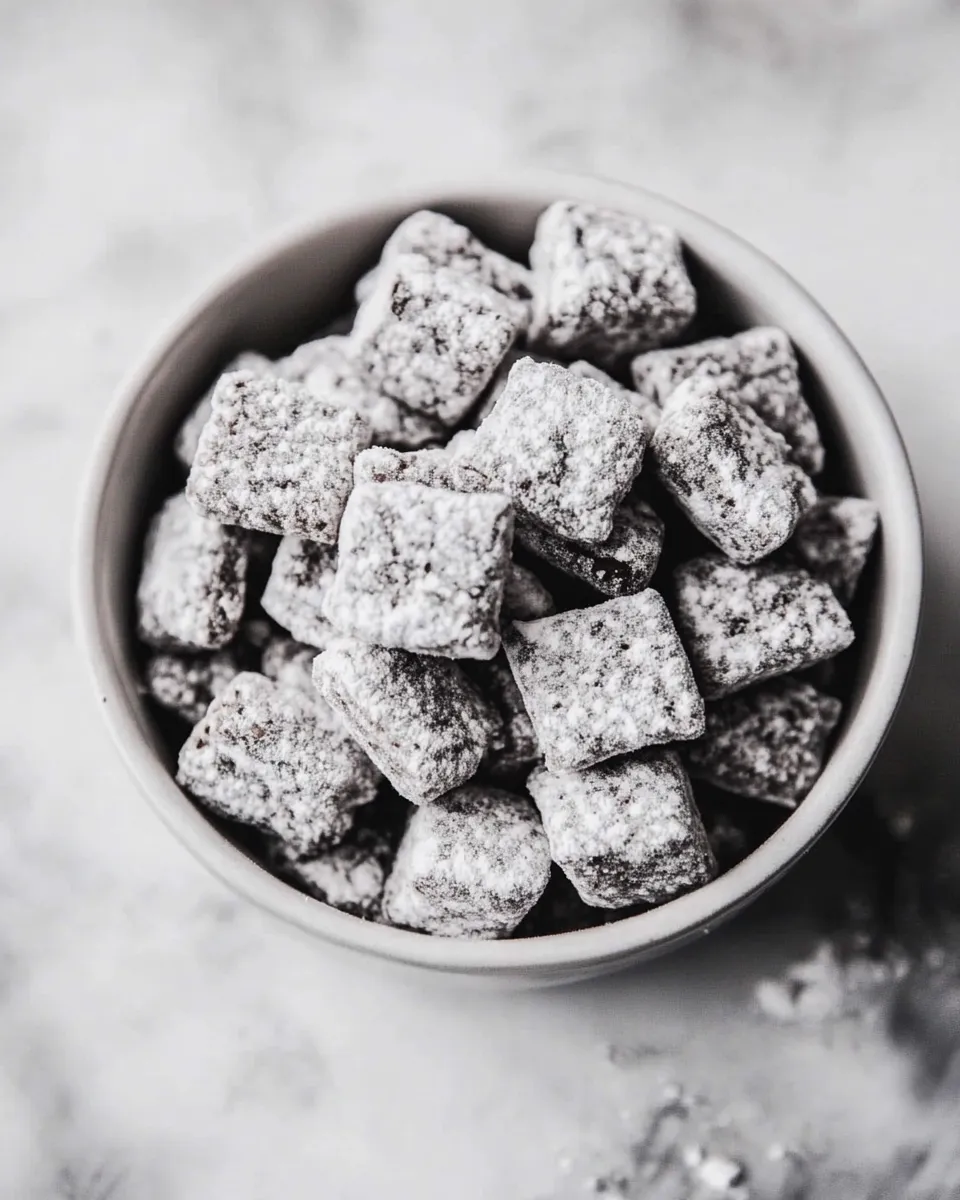 Delicious Muddy Buddies (aka Puppy Chow) food shot