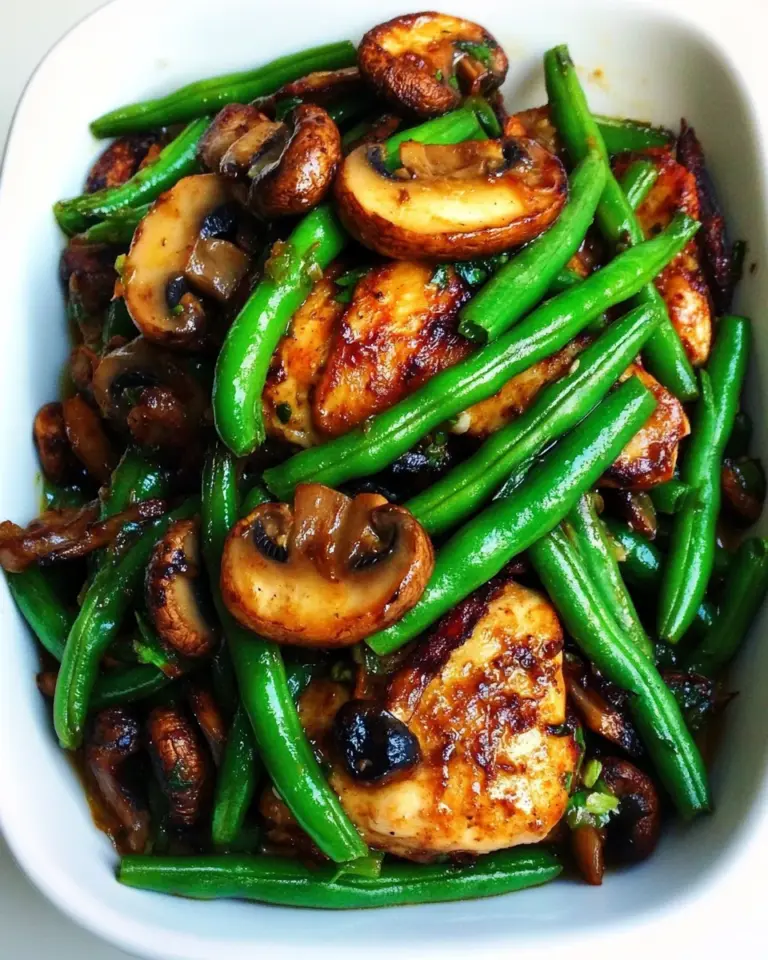 Homemade Mushroom Chicken with Green Beans photo