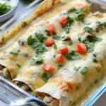 Homemade Mushroom, Spinach, and Chicken Enchiladas photo
