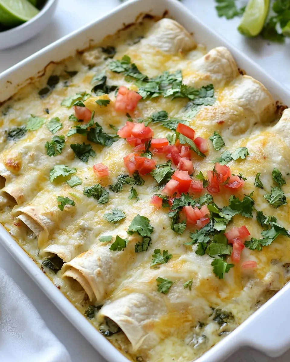 Delicious Mushroom, Spinach, and Chicken Enchiladas image