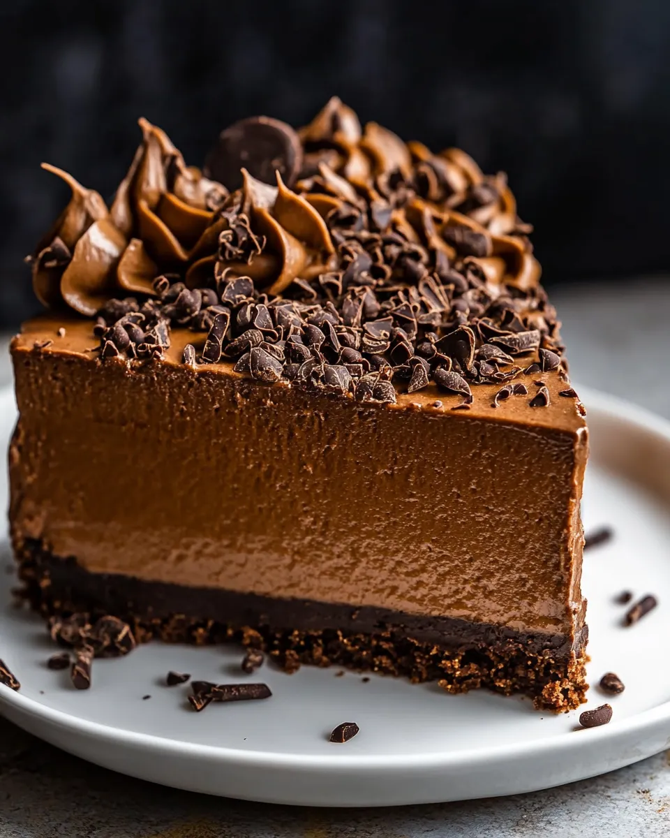 Easy No-Bake Espresso Chocolate Cheesecake recipe photo