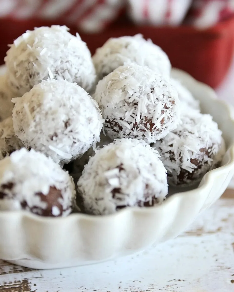 Delicious No-Bake Fudge Snow Balls image