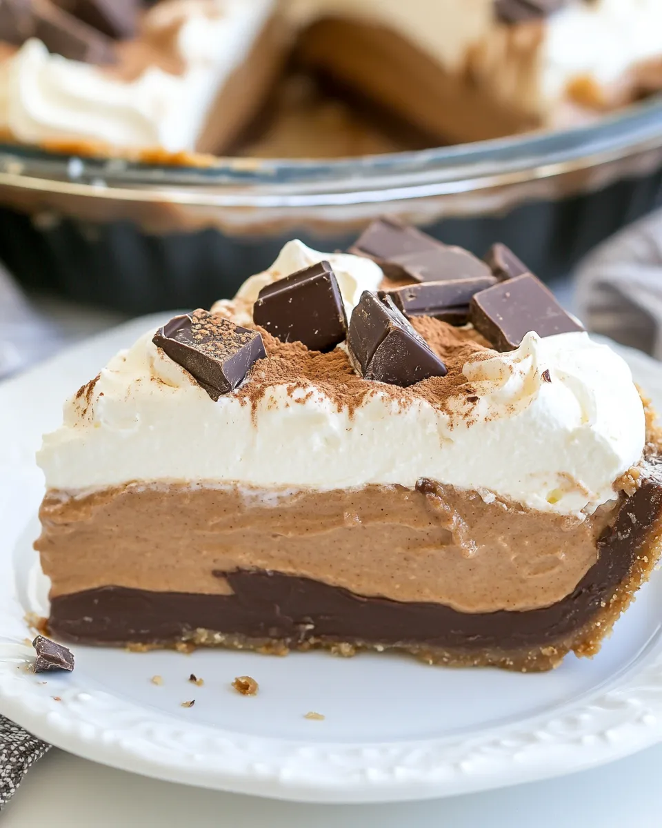 Classic No-Bake Peanut Butter Chocolate Cream Pie recipe photo