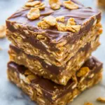 Easy No-Bake Triple Peanut Butter Cornflake Bars photo