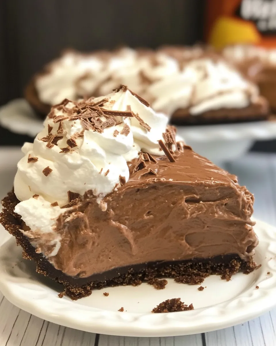 Quick No Bake Nutella Pie shot