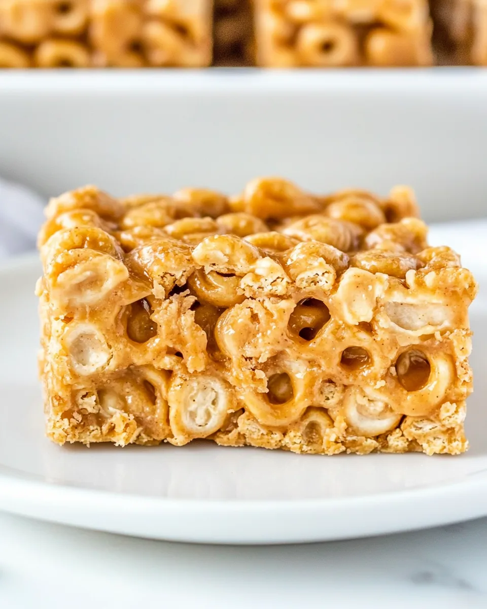 Delicious No Bake Peanut Butter Cheerio Bars image