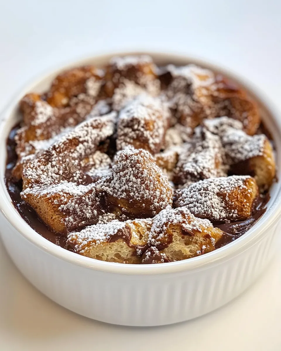 Delicious Nutella Bread Pudding image