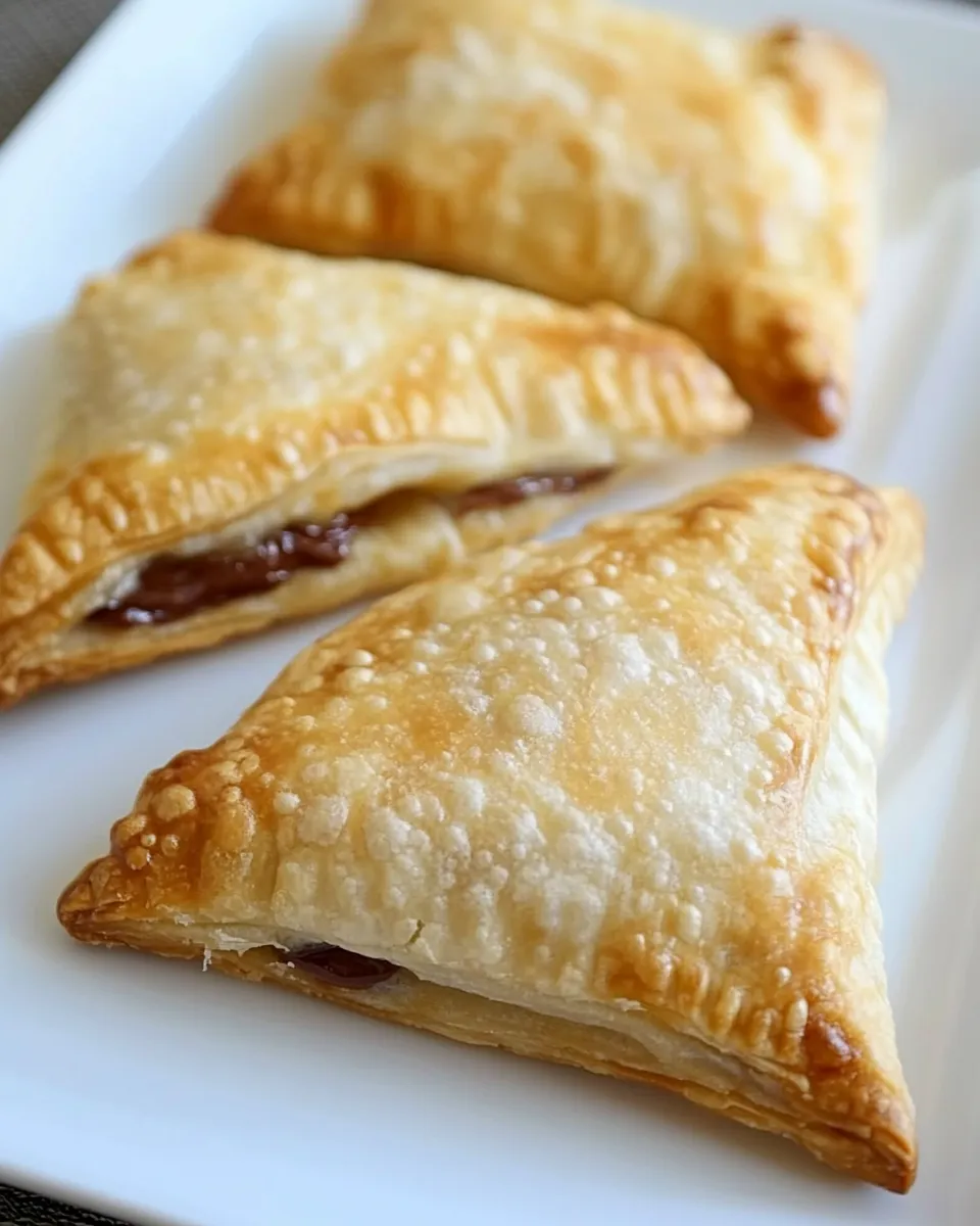 Easy Nutella Peanut Butter and Banana Turnovers recipe photo